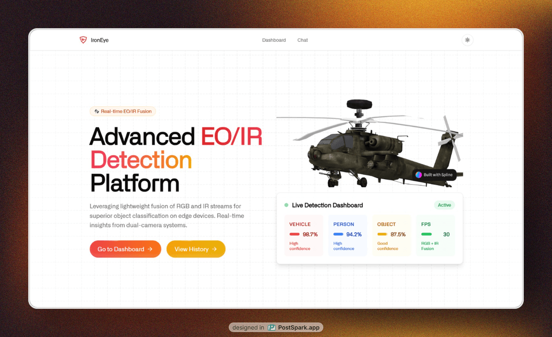 IronEye - AI-Powered EO/IR Vision System [HAL Aerothon 3rd Place]