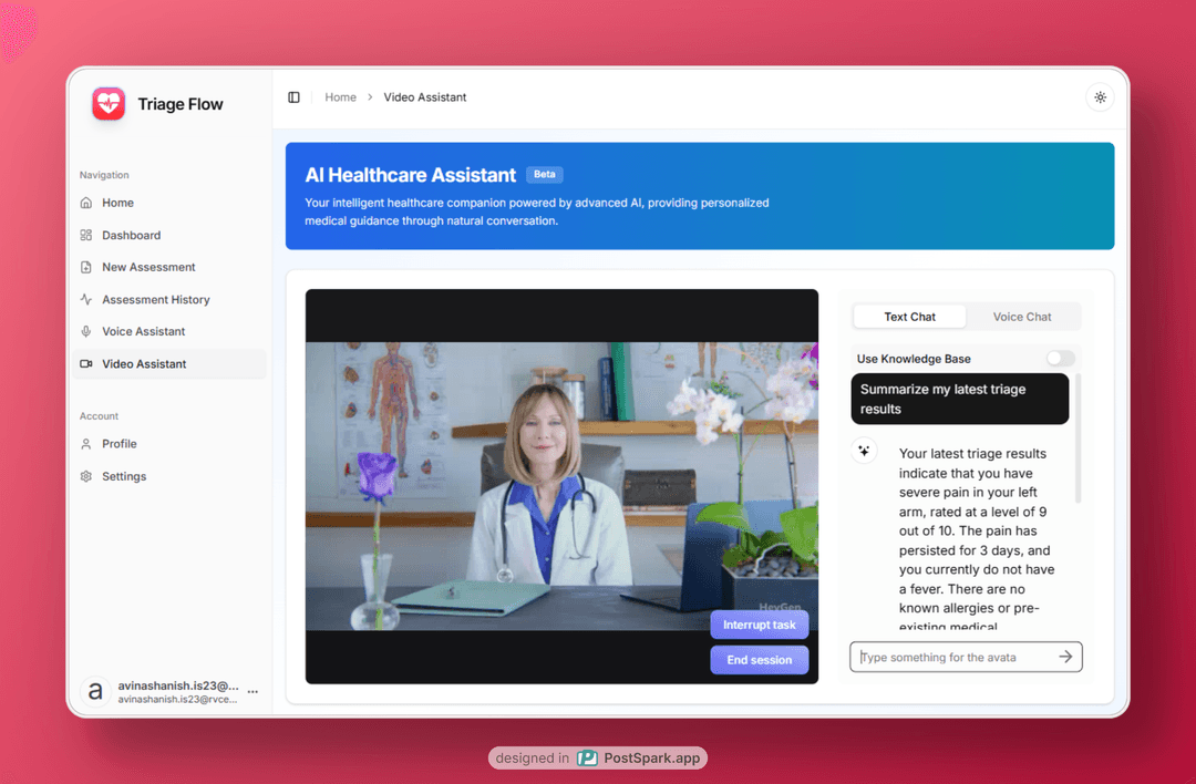 Triage Flow: AI Medical Triage [Aventus 3.0 Hackathon Finalist]
